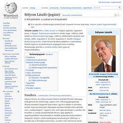 Sólyom László (jogász) – Wikipédia