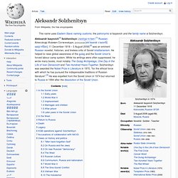 Aleksandr Solzhenitsyn