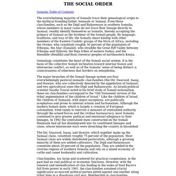 Somalia - THE SOCIAL ORDER