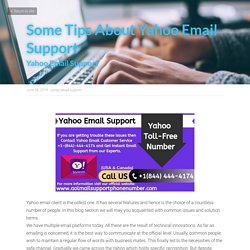 Some Tips About Yahoo Email Support