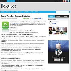 Some Tips For Dragon Dictation