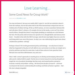 Some Good News for Group Work?