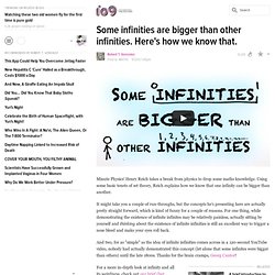 Some infinities are bigger than other infinities. Here's how we know that.