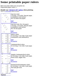 Some printable paper rulers