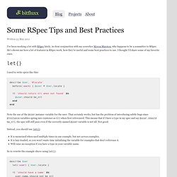 Some RSpec Tips and Best Practices - bitfluxx.com