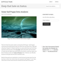 Some Sad Puppy Data Analysis