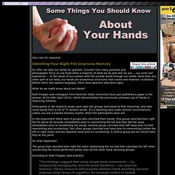 Some things you should know about your hands