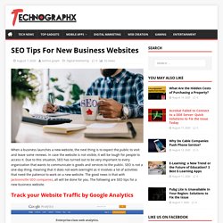 Get Some SEO Tips For New Business Websites