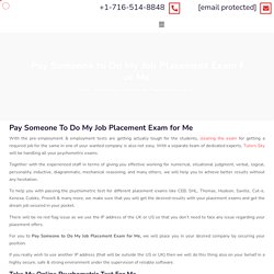 Pay Someone To Take My Psychometric Exam For Me
