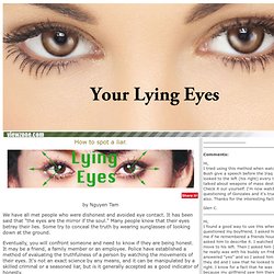 How to tell if someone is telling a lie or lying: Viewzone