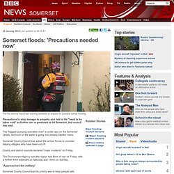 Somerset floods: 'Precautions needed now'