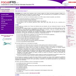 Qui sommes-nous ? / Footer / Focus IFRS