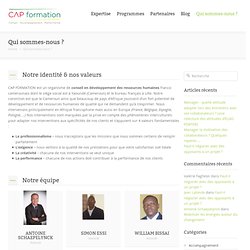 Qui sommes-nous ? CAP Formation Cameroun