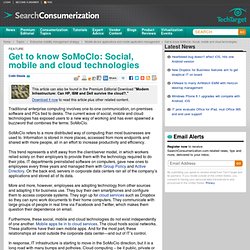 Get to know SoMoClo: Social, mobile and cloud technologies