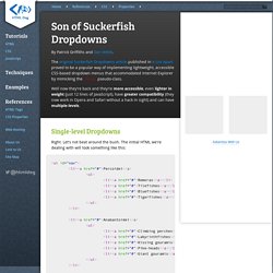 Suckerfish Dropdowns - HTML Dog