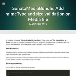SonataMediaBundle: Add mimeType and size validation on Media file –