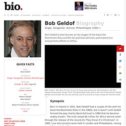 Bob Geldof One page Biography