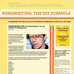 SONGWRITING TIPS: Try David Bowie’s ‘cut-up’ method of writing lyrics