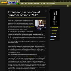 Sonic Retro » Interview: Jun Senoue at Summer of Sonic 2012
