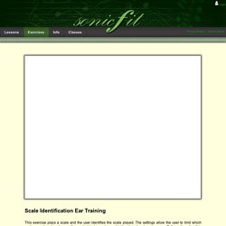 sonicFit - Scale Identification Ear Training Exercise
