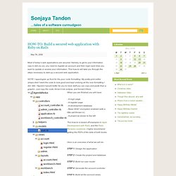 Sonjaya Tandon » HOW-TO: Build a secured web application with Ruby on Rails