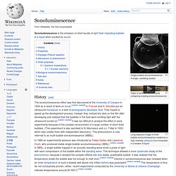 Sonoluminescence