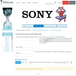 WikiLeaks - Sony Archives