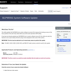Sony eSupport - ILCE-7M2 - Drivers & Software