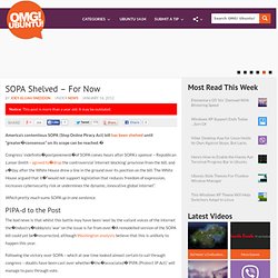 SOPA Shelved – For Now