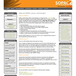 What are SOPAC, Locum, and Insurge?