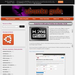Soporte H.264 para Firefox en Ubuntu 14.04
