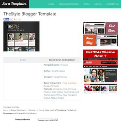 TheStyle Blogger Template
