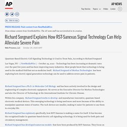 Richard Sorgnard Explains How RST-Sanexas Signal Technology Can Help Alleviate Severe Pain