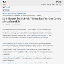 Richard Sorgnard Explains How RST-Sanexas Signal Technology Can Help Alleviate Severe Pain