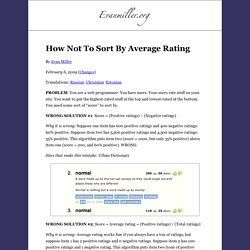 How Not To Sort By Average Rating