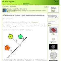 How can I sort in two dimensions?