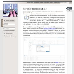Sortie de Proxmox VE 6.3