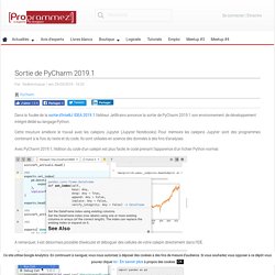 Sortie de PyCharm 2019.1