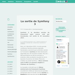 La sortie de Symfony 3