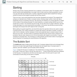 Sorting — Problem Solving with Algorithms and Data Structures