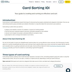 Card Sorting 101 - Comprehensive Card Sorting Guide