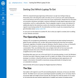 Sorting Out Which Laptop To Get : Home: ozlaptopreviews