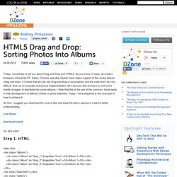 HTML5 Drag and Drop: Sorting Photos Into Albums