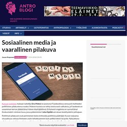 Sosiaalinen media ja vaarallinen pilakuva - AntroBlogi