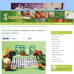 Sostituto del pasto vegetale crudo integrale e biologico: Gojuvo - NaturopataOnline.org