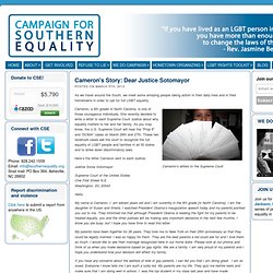 Cameron’s Story: Dear Justice Sotomayor « Campaign for Southern Equality