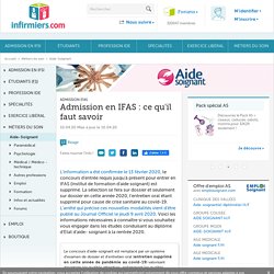 Vous souhaitez devenir aide-soignant : tout sur l'admission en IFAS