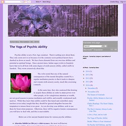 Of the Soul Blog: The Yoga of Psychic Ability