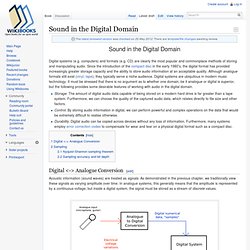 Sound in the Digital Domain