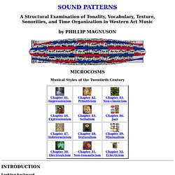 SOUND PATTERNS: Microcosms
